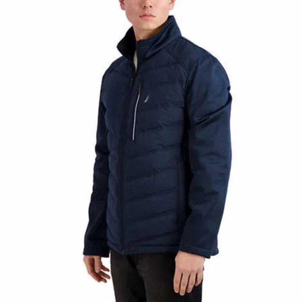 Nautica Men's Mix Media Jacket BLue